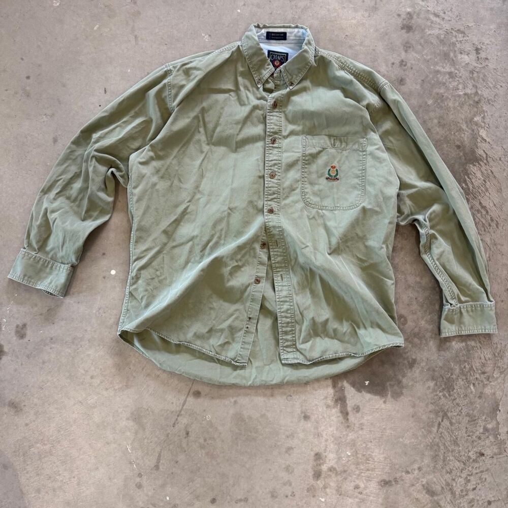 Chaps Men's Green and Khaki Polo-shirts